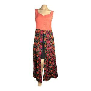 Vintage Boho Floral Maxi Dress
